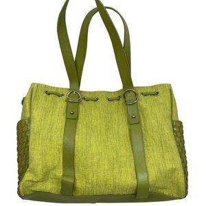 kenneth cole bag green fabric tote